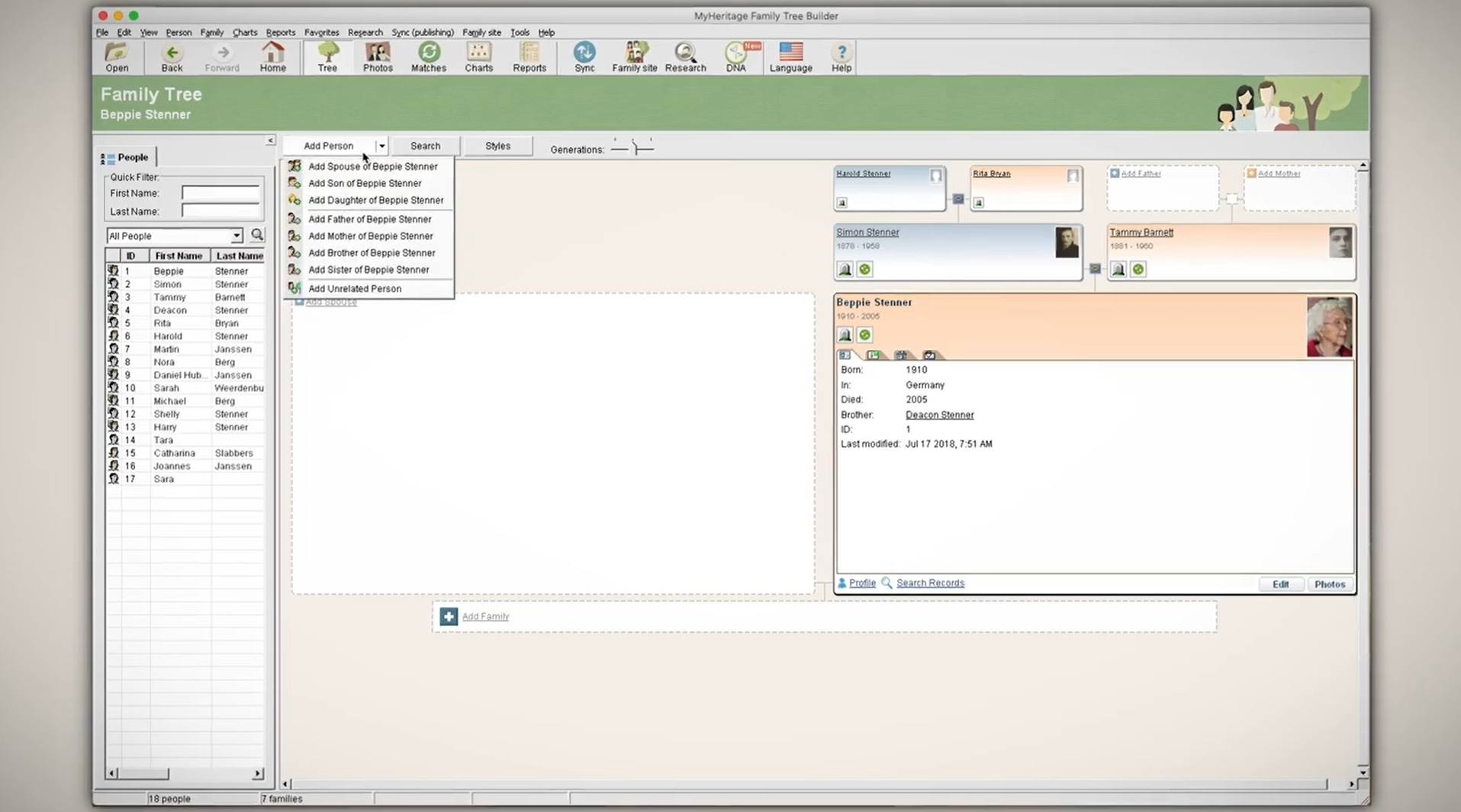 Comment ajouter des personnes dans votre arbre sur Family  